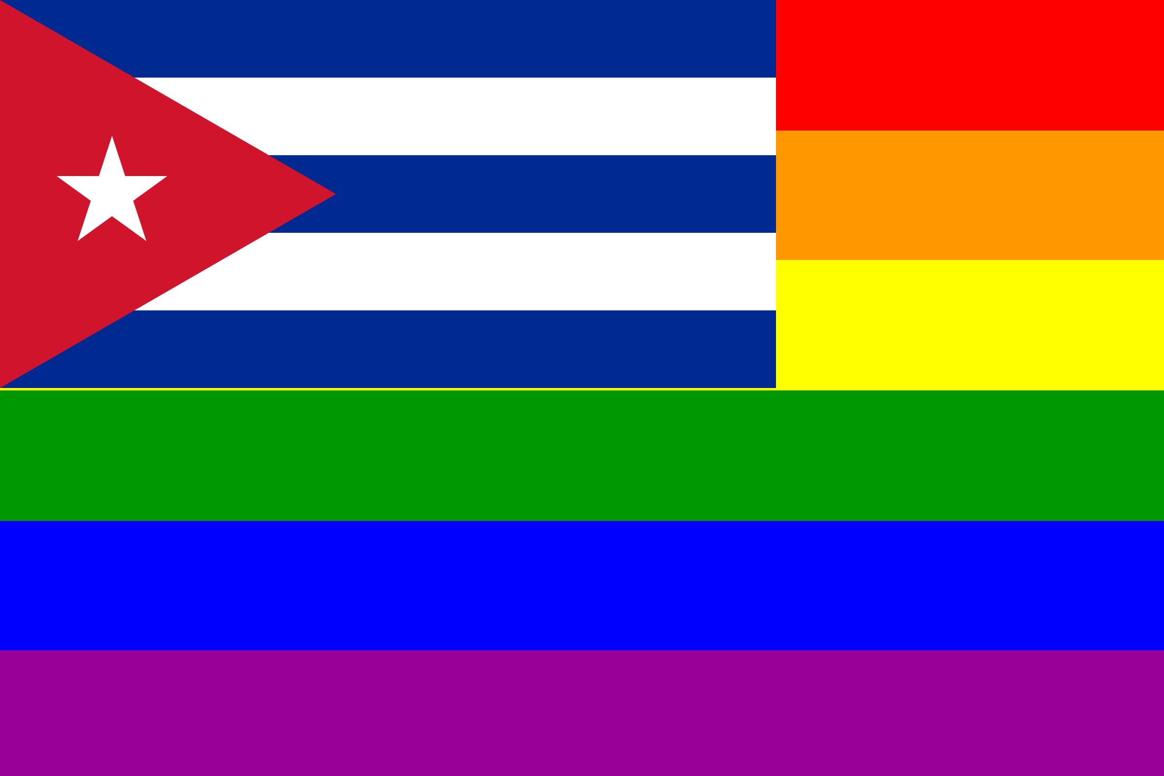 The Cuba Rainbow Flag png