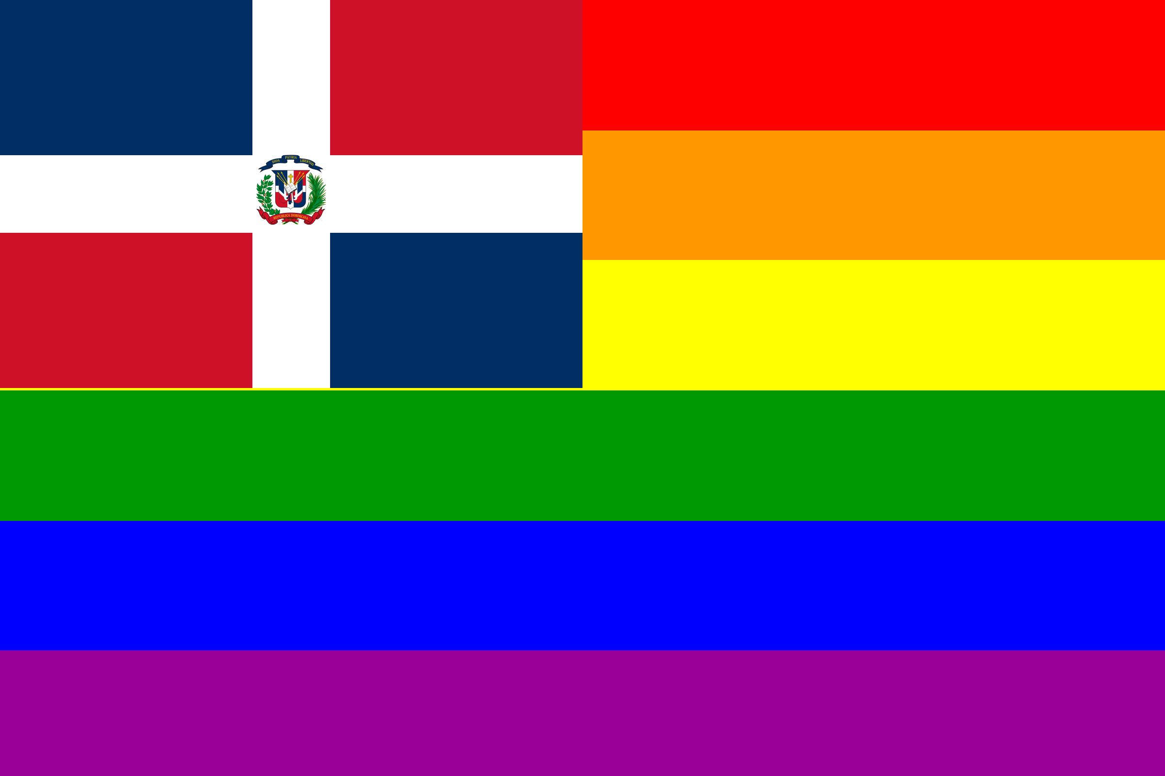 The Dominican Republic Rainbow Flag png