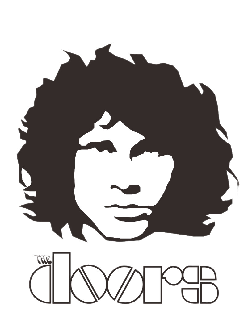 The Doors Logo Black and White png icons