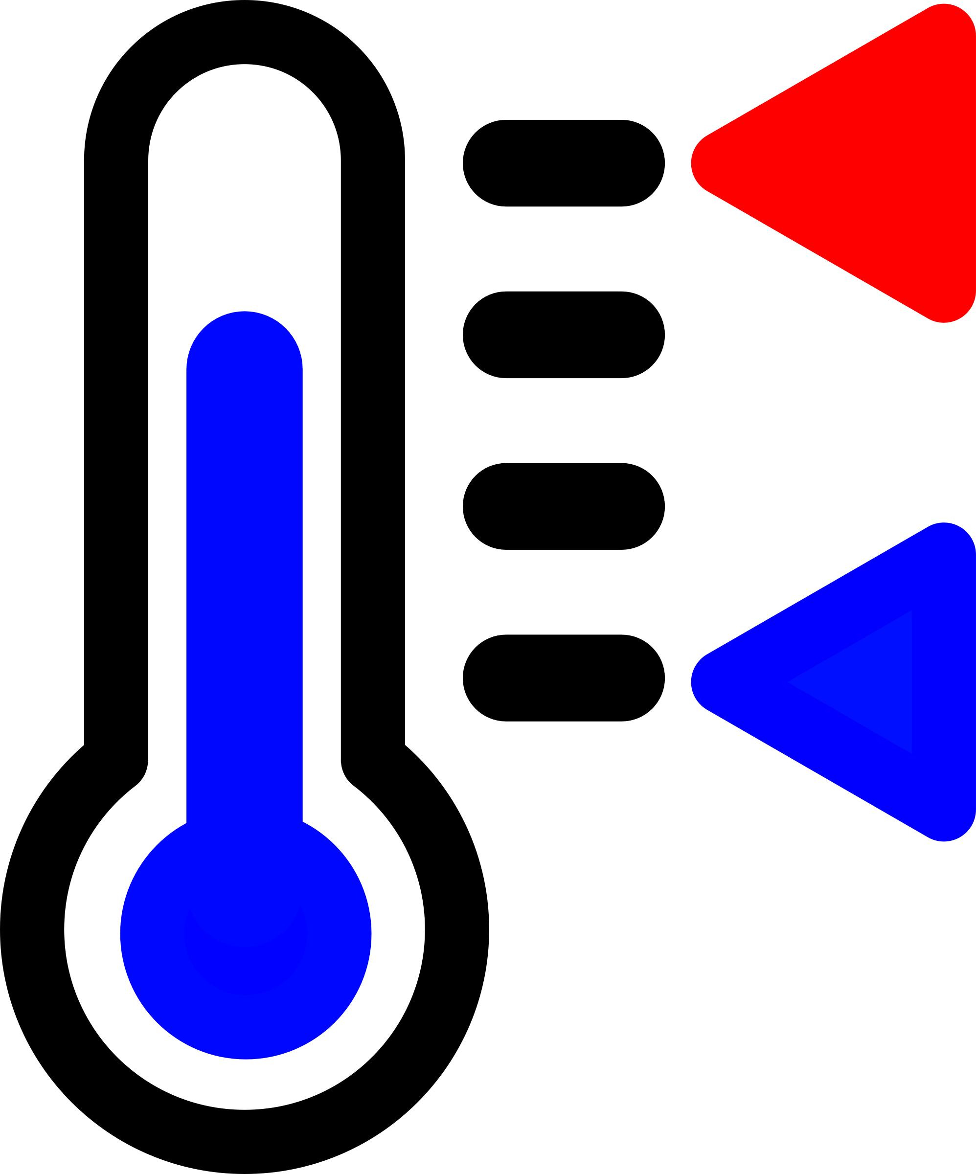 Thermometer icon with min/max indicator png