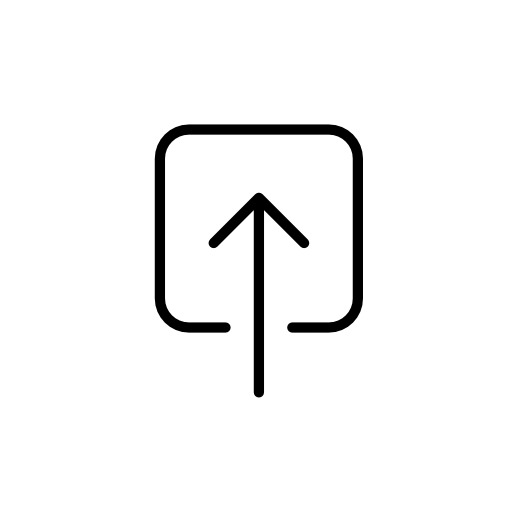 Thin Line Upload Arrow Button PNG icons