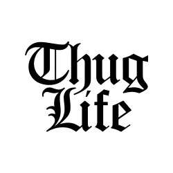 Thug Life Text Logo png icons