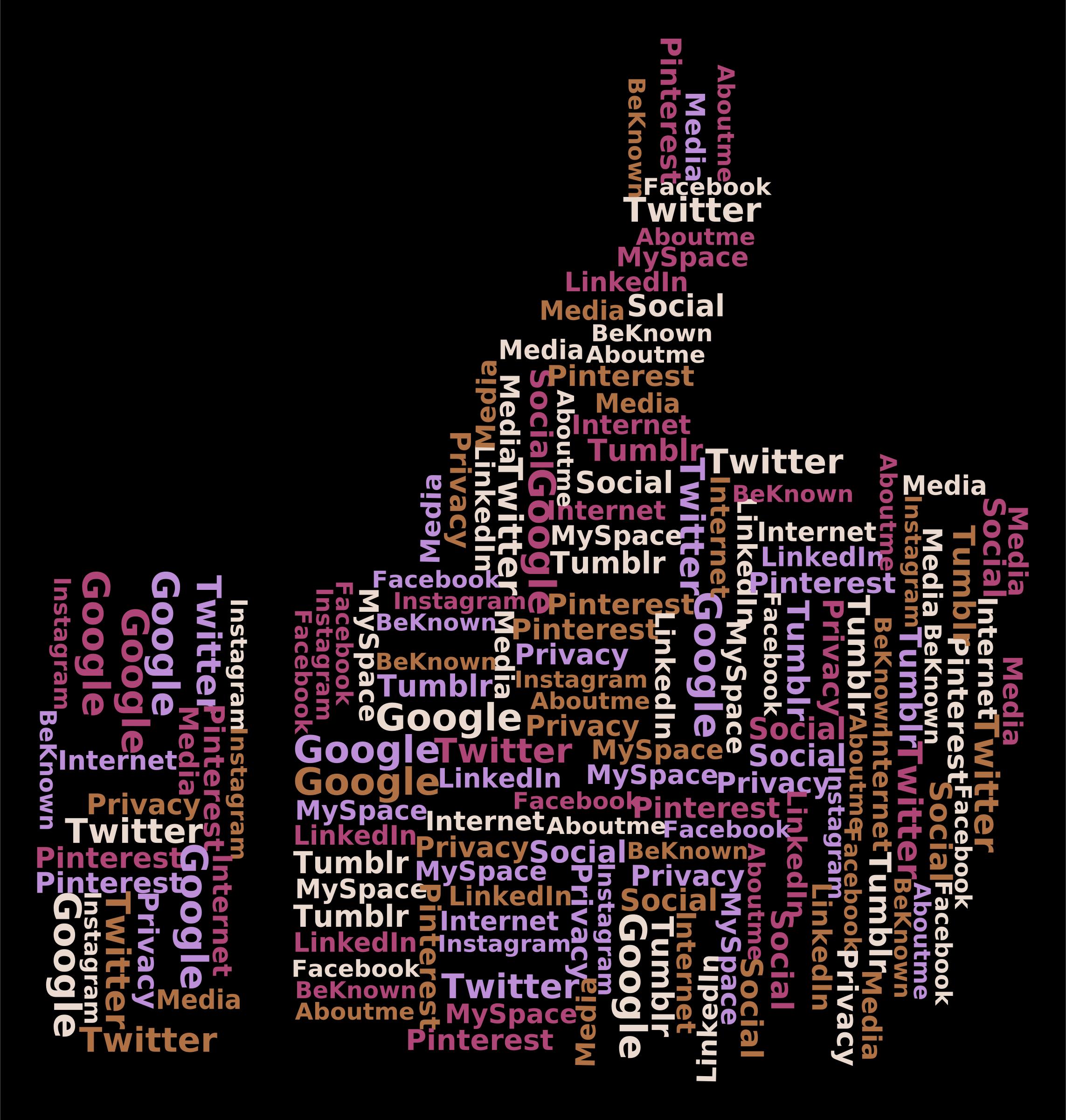 Thumbs Up Social Media Word Cloud 2 icons