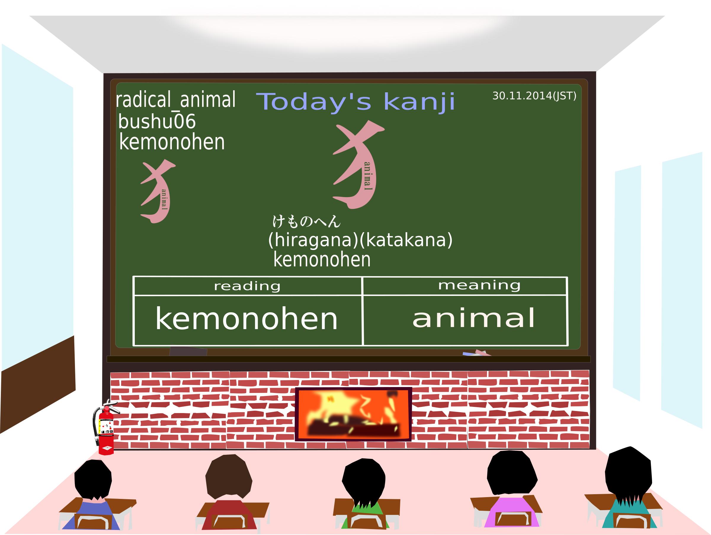today's kanji 182 kemonohen icons