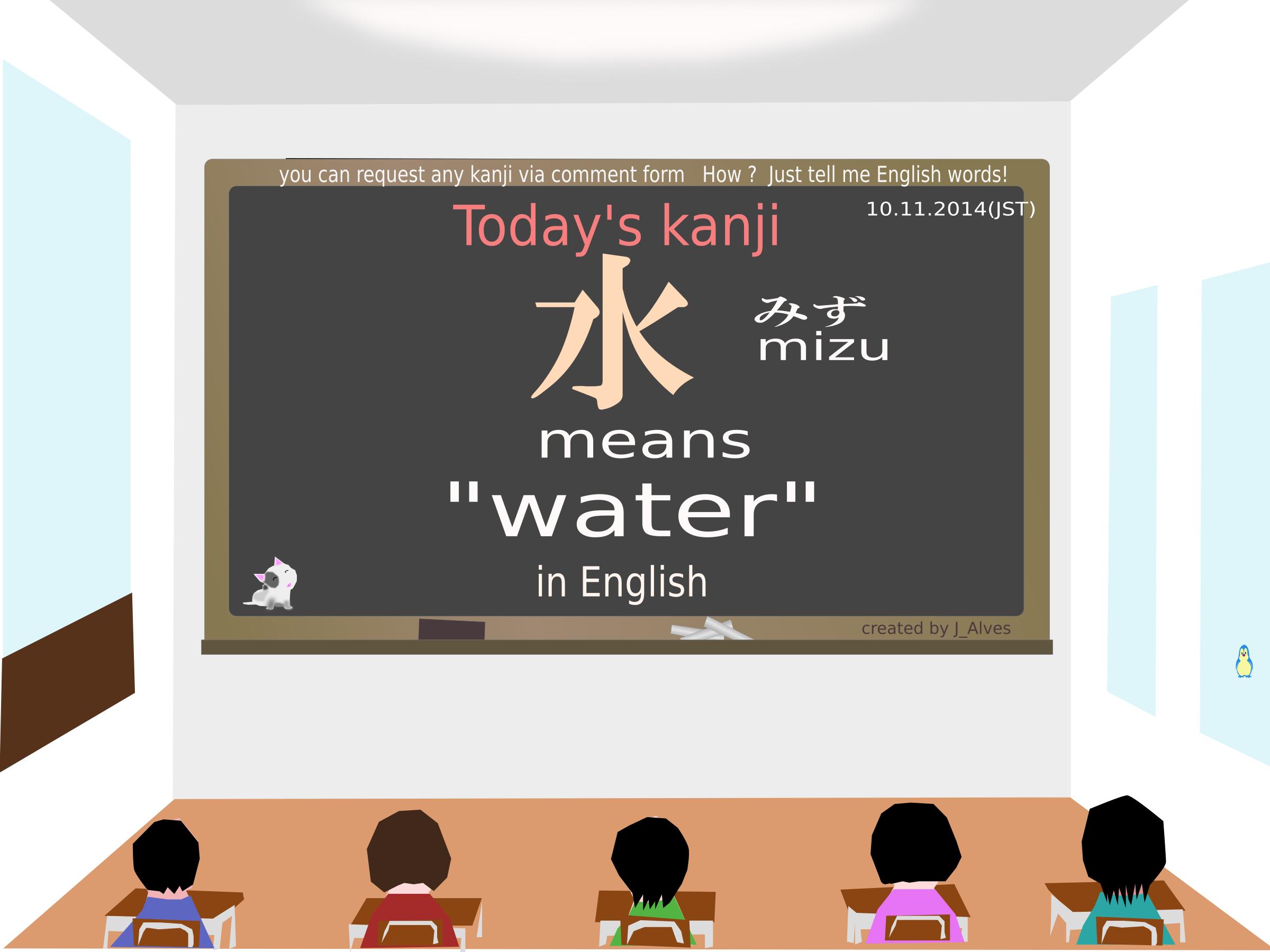 today's kanji-04-mizu PNG icons
