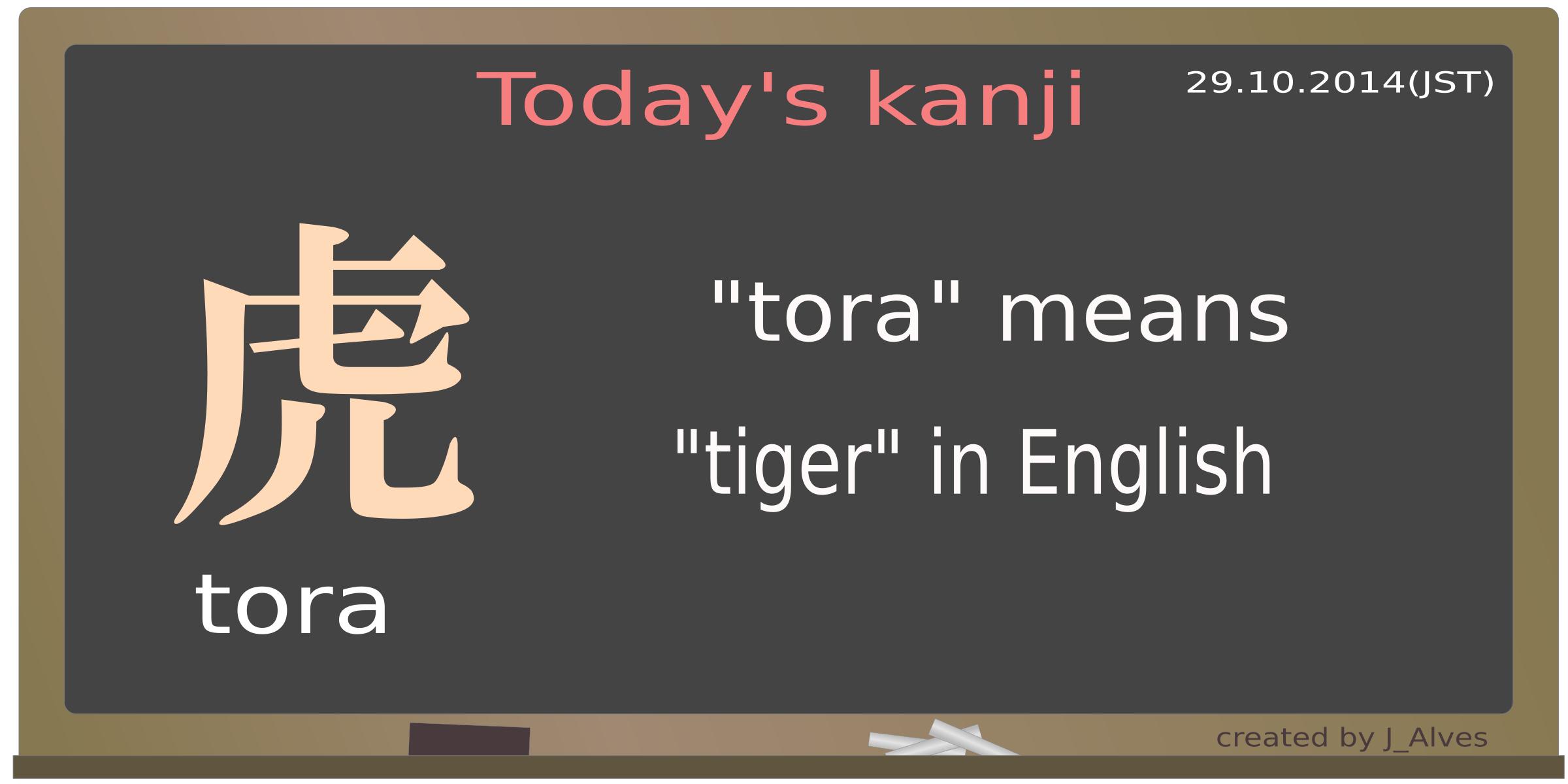 today's kanji-10-tora png