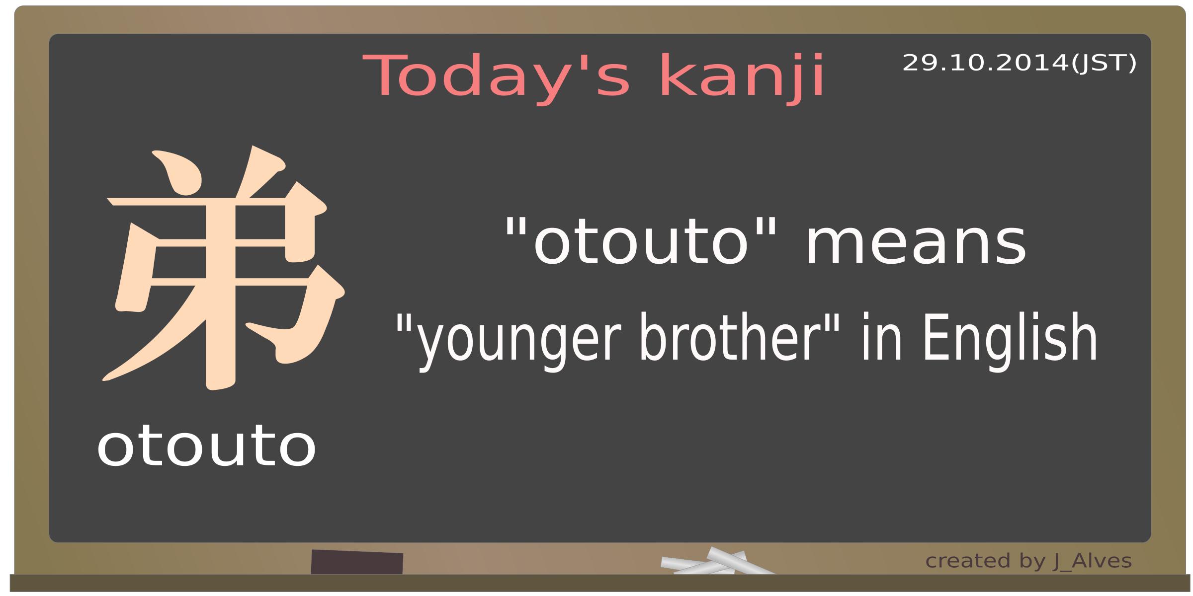 today's kanji-23-otouto png