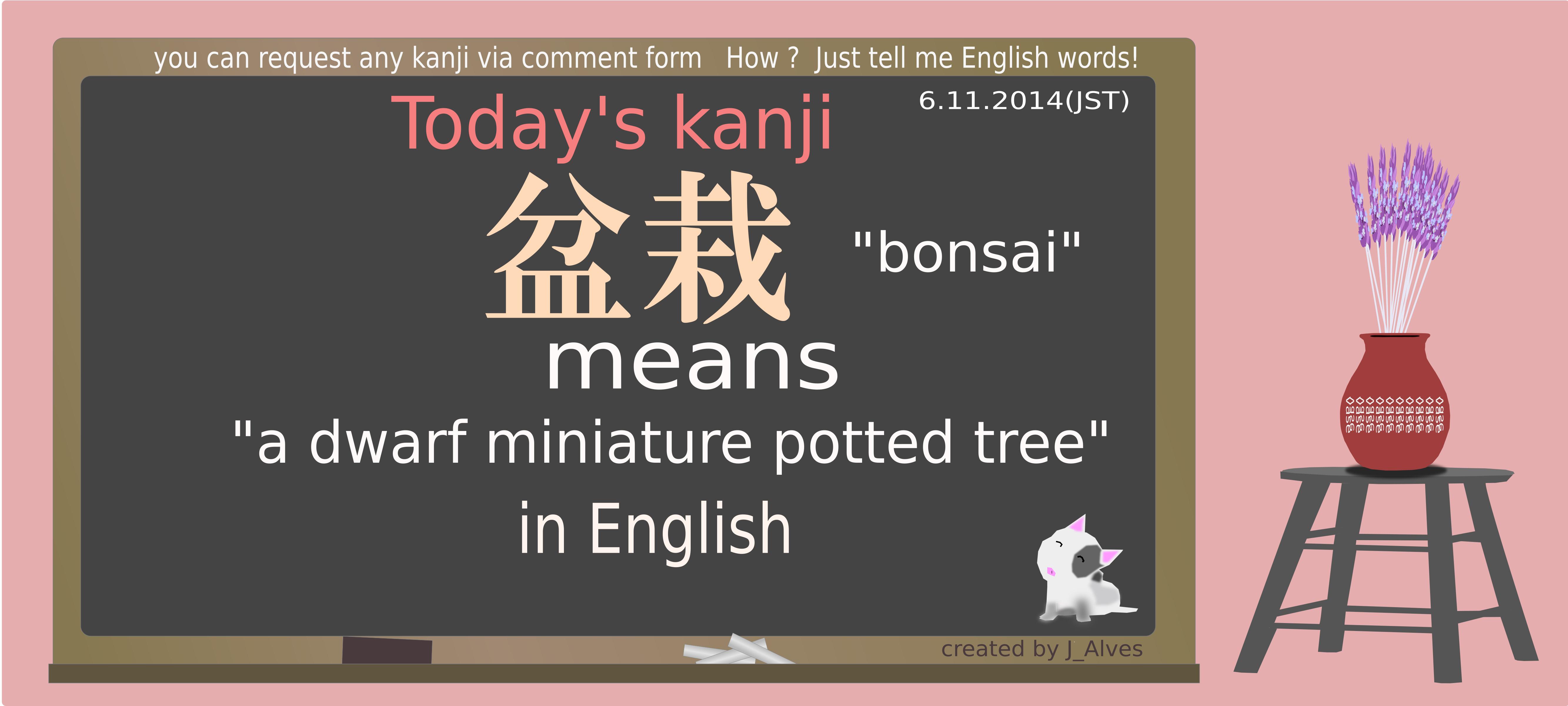 today's kanji-68-bonsai png