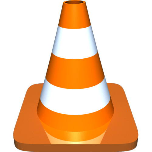 Traffic Cone Face Illustration icons