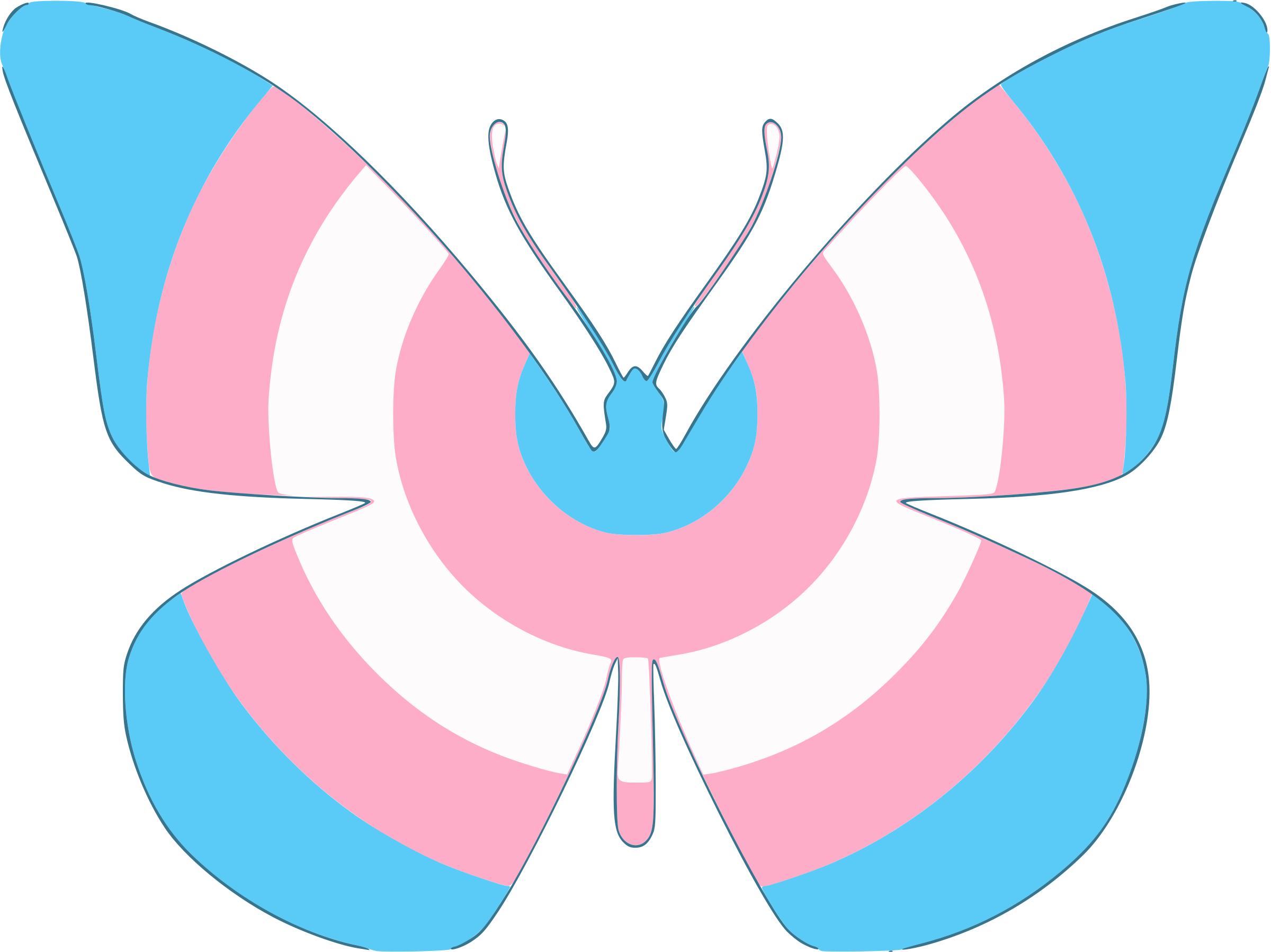 Trans Flag Butterfly icons
