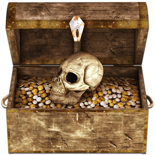 Treasure Chest With Skull icons