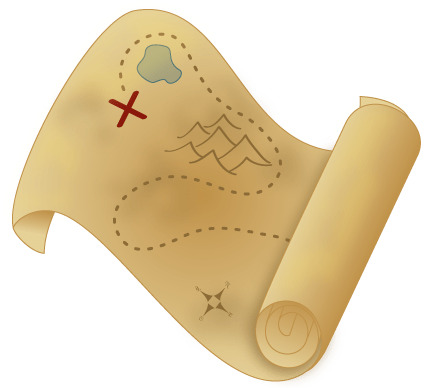 Treasure Map Clipart icons