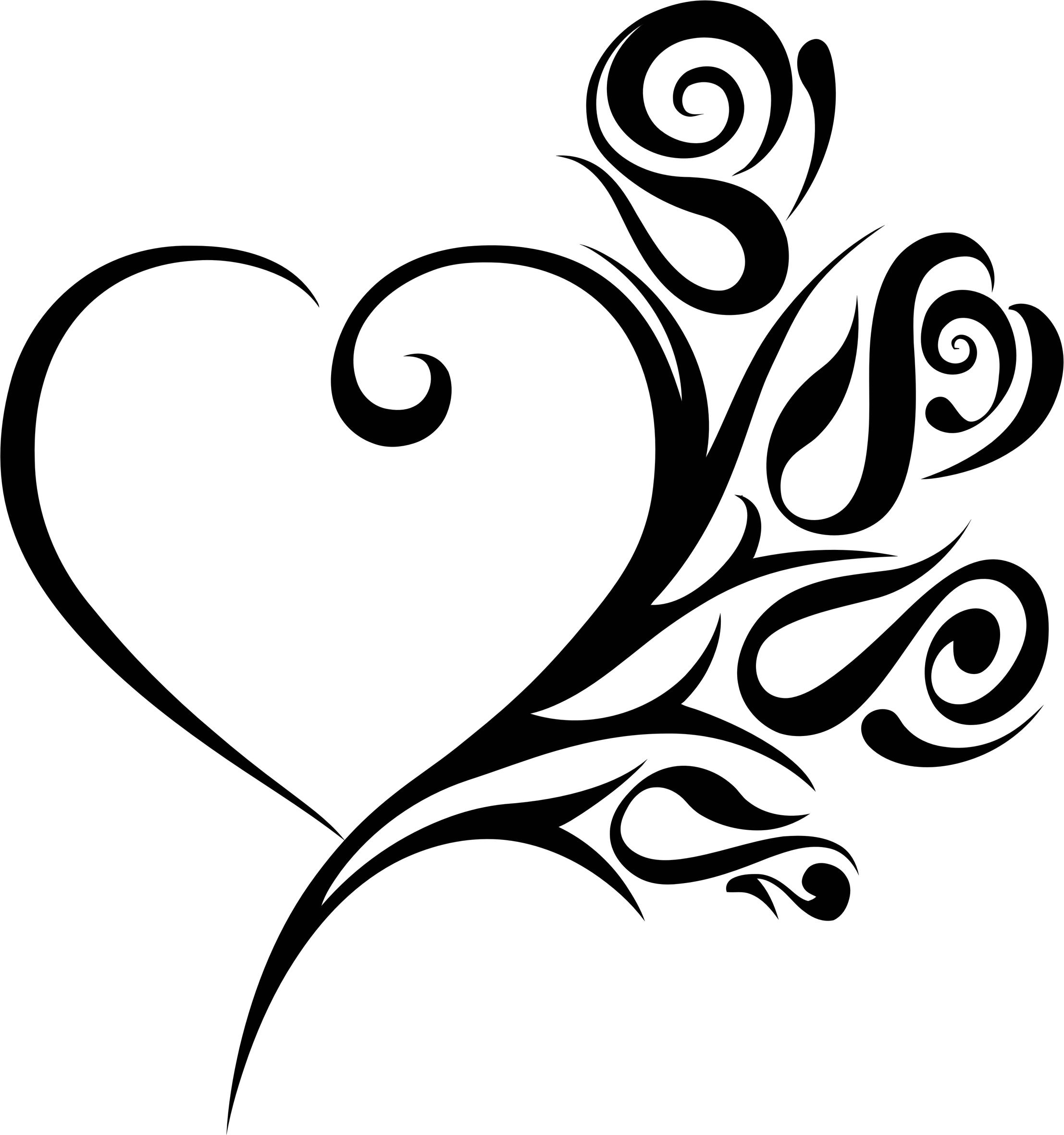 Tribal Heart Roses png