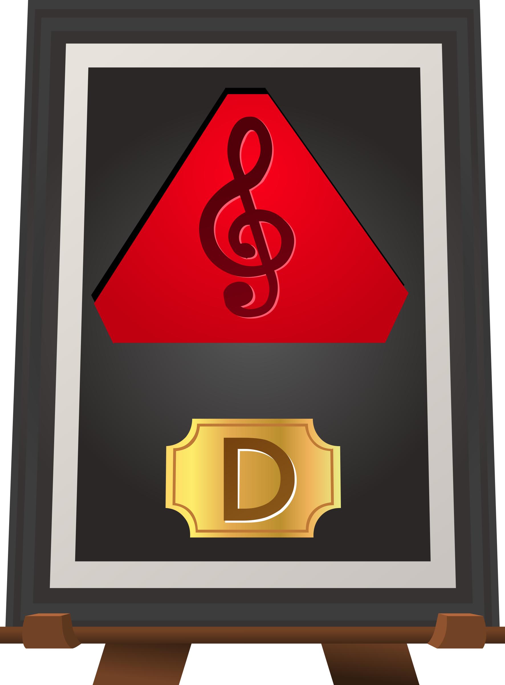Trophy Music D Red png