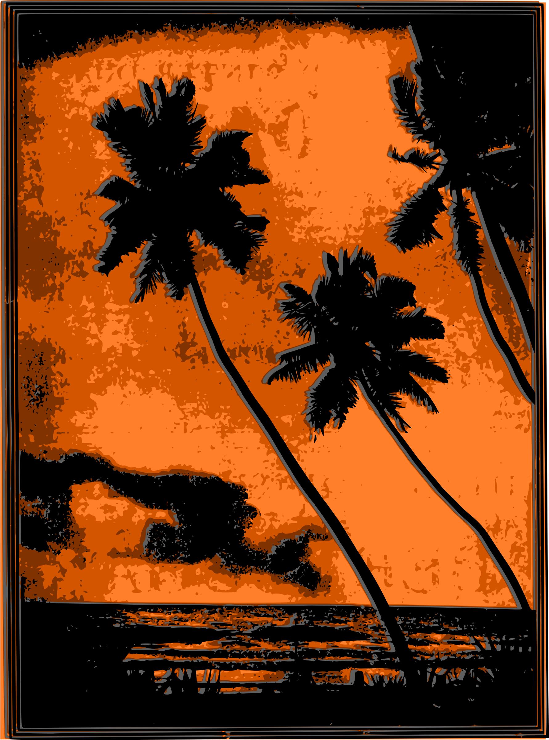 Tropical Beach Sunset png