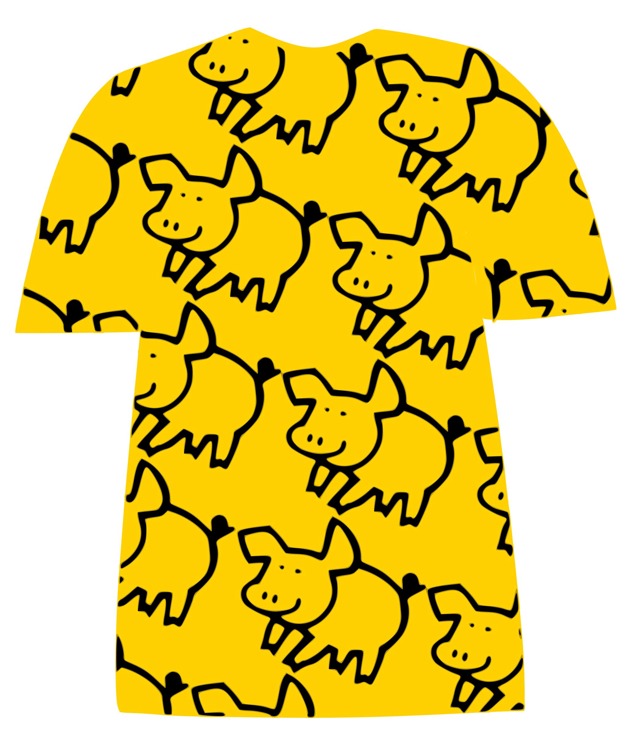 Tshirt-with-pig-pattern png