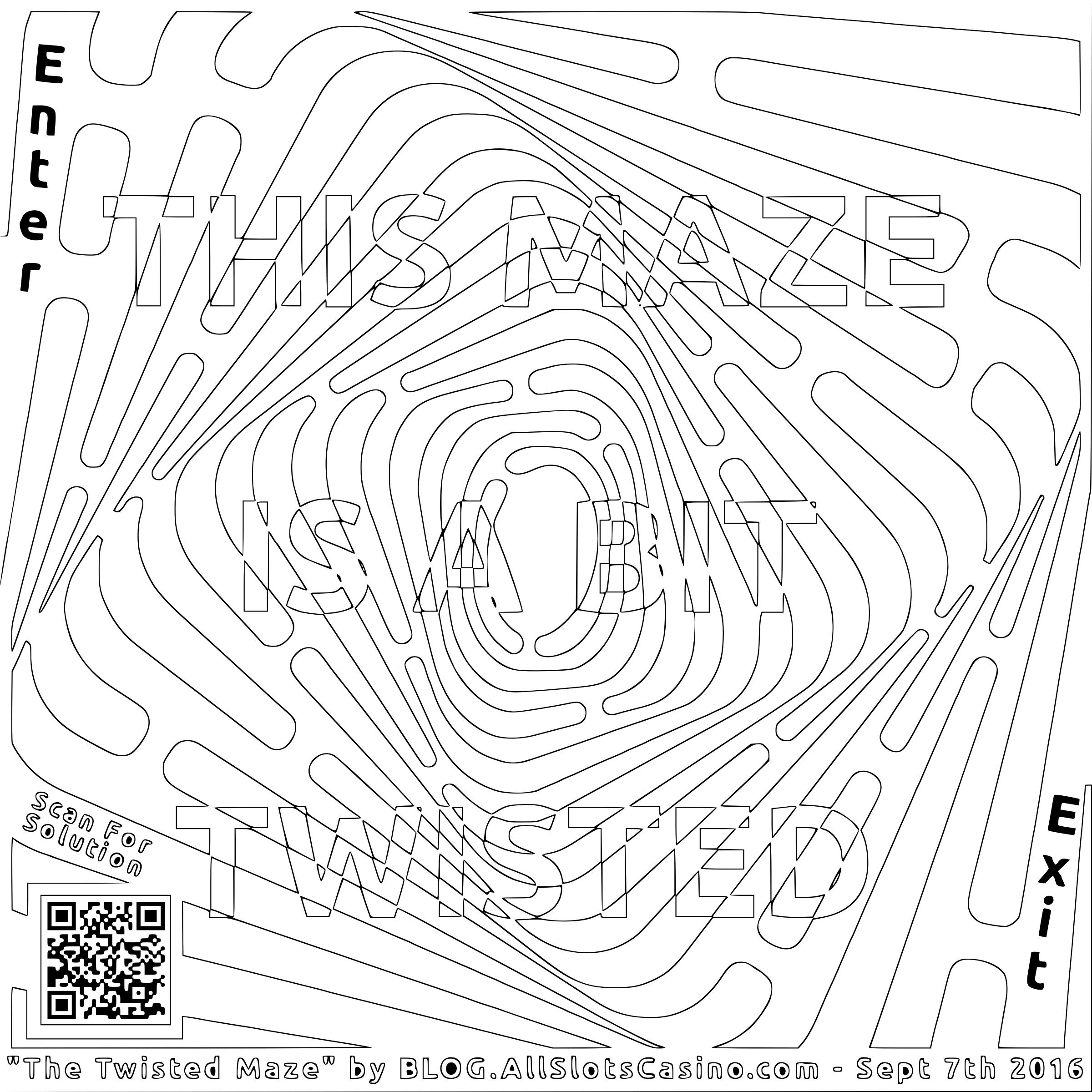 Twisted Maze Coloring Page png