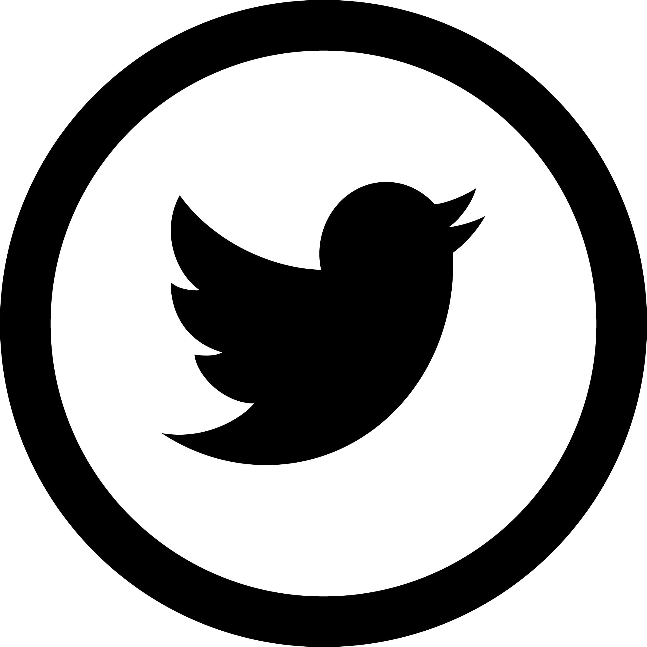 Twitter Icon In Black Circle png icons