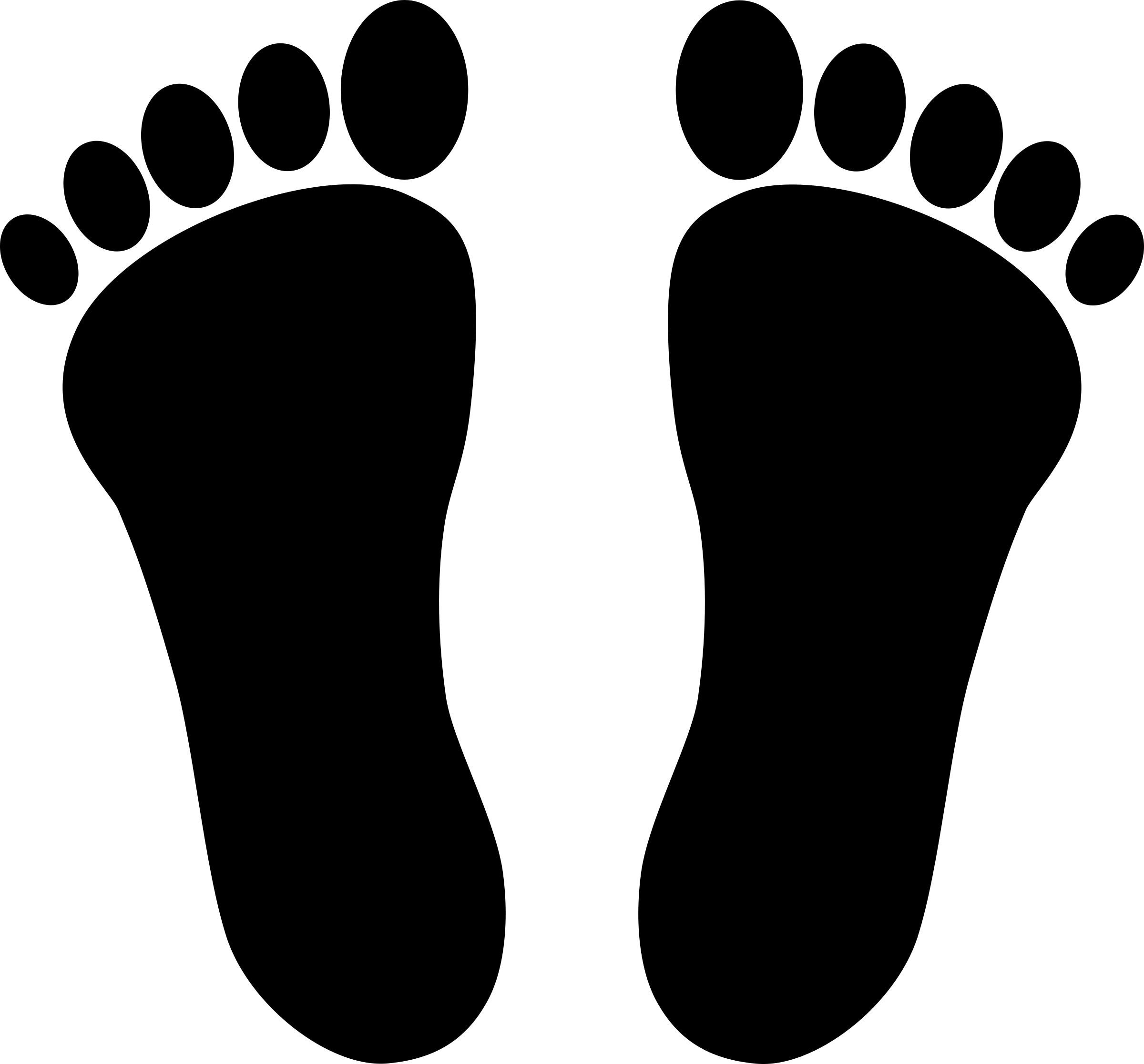 Two footprints black png