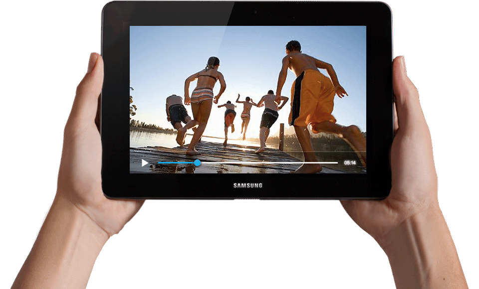 Two Hands Holding Samsung Tablet icons