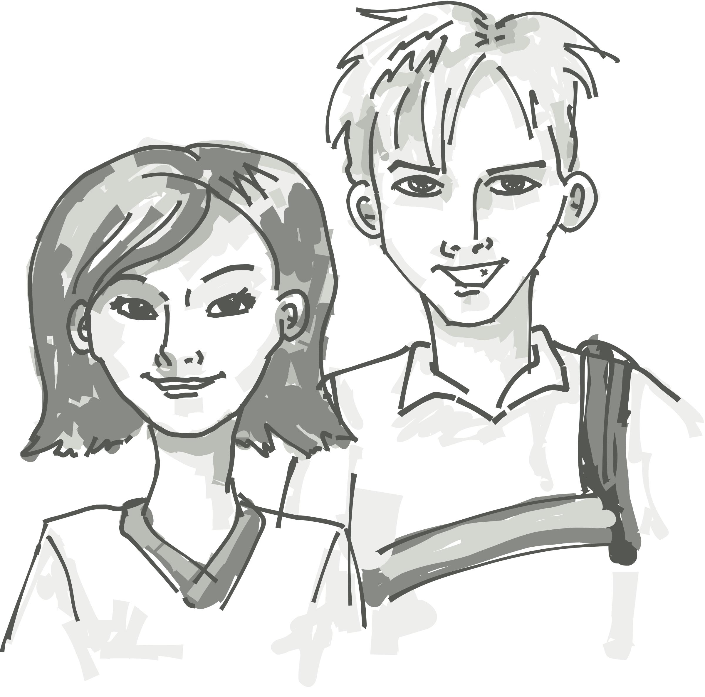 two smiling youths png