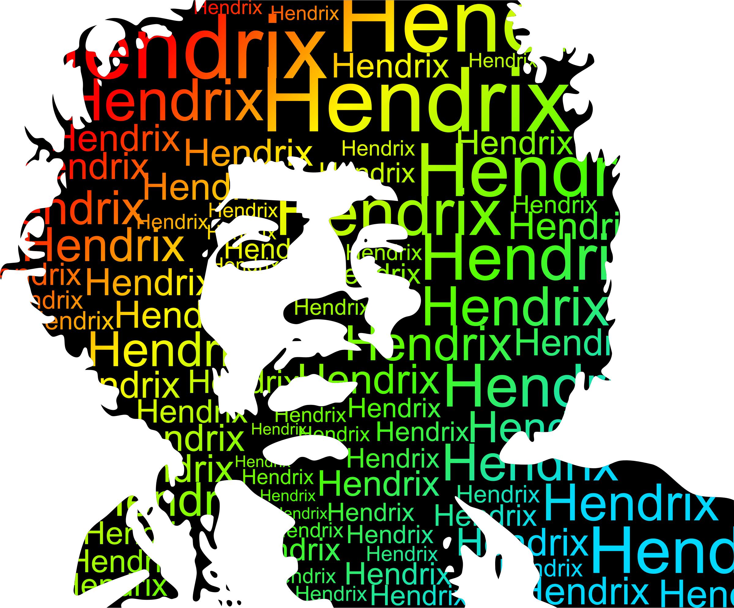 Typed Color Hendrix Portrait PNG icons