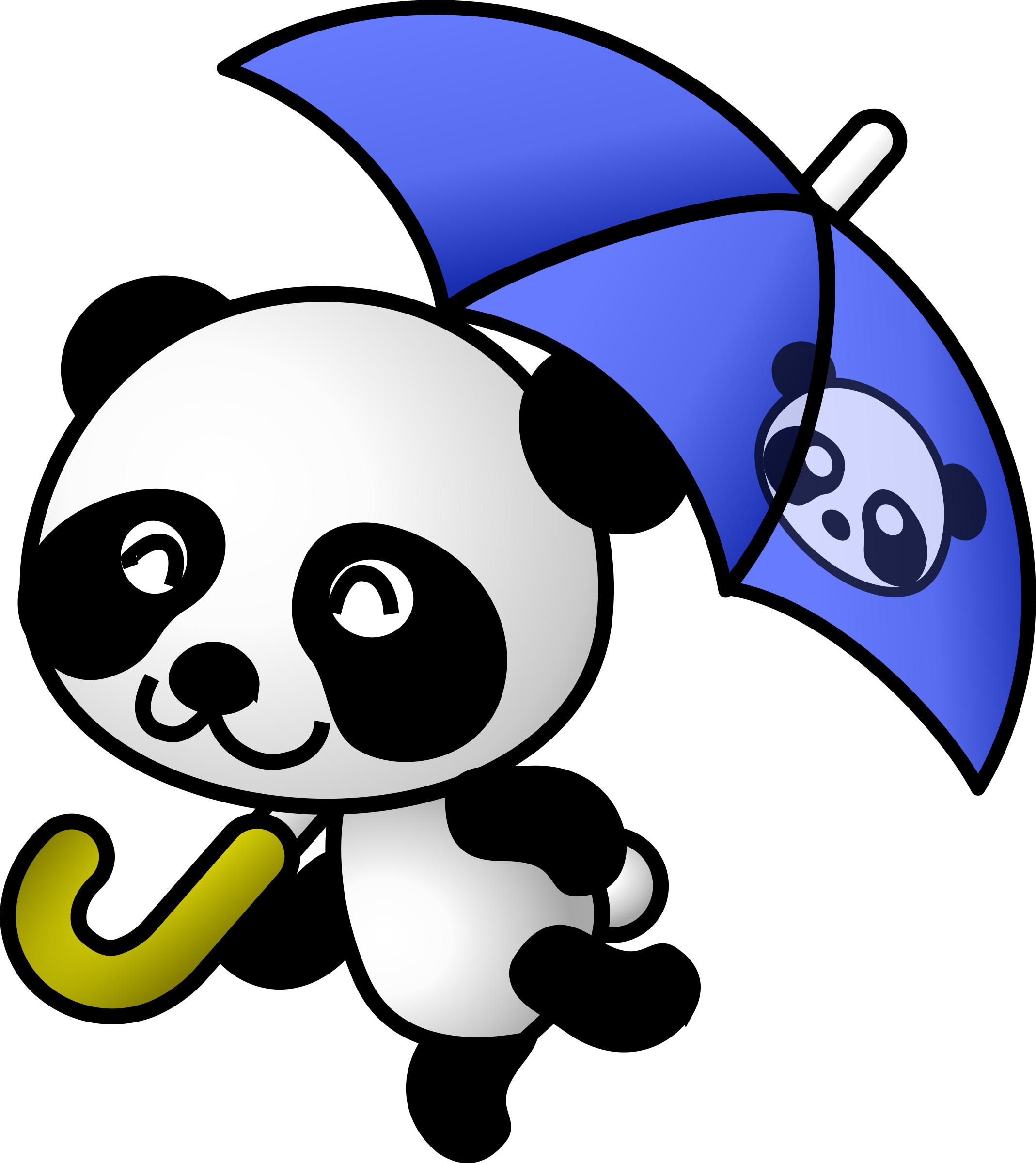 umbrella panda PNG icons