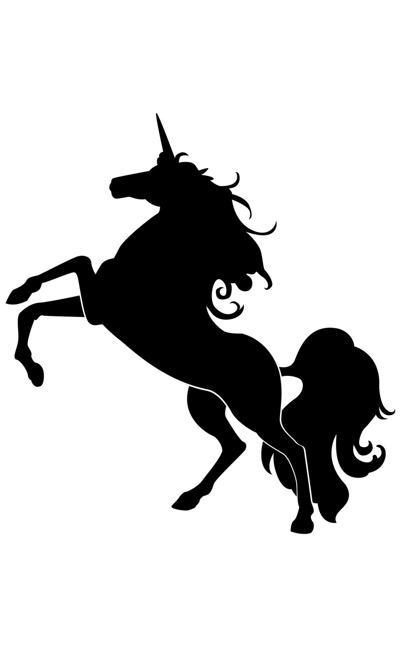 Unicorn Black Silhouette icons