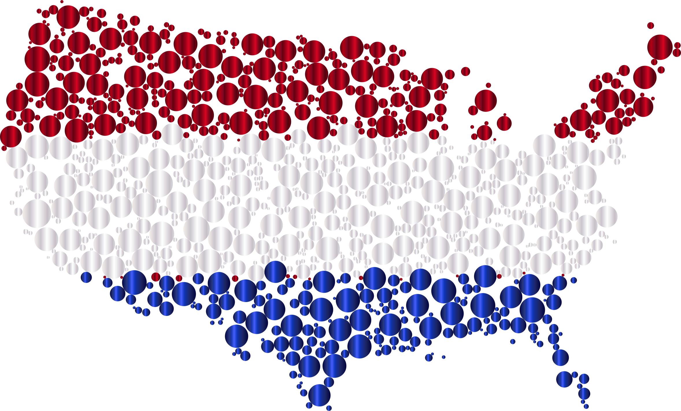 United States Flag Map Circles Enhanced png