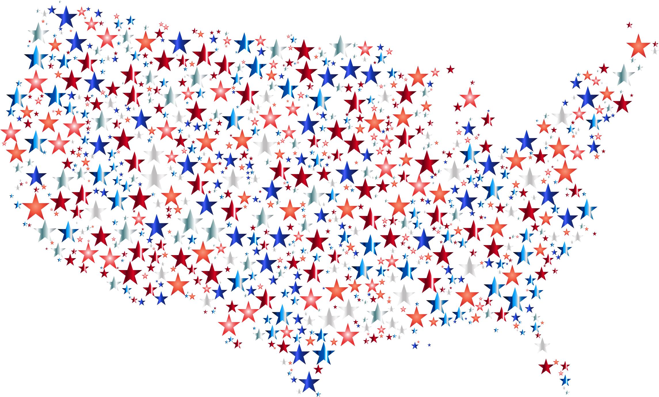 United States Map Prismatic Stars 4 PNG icons