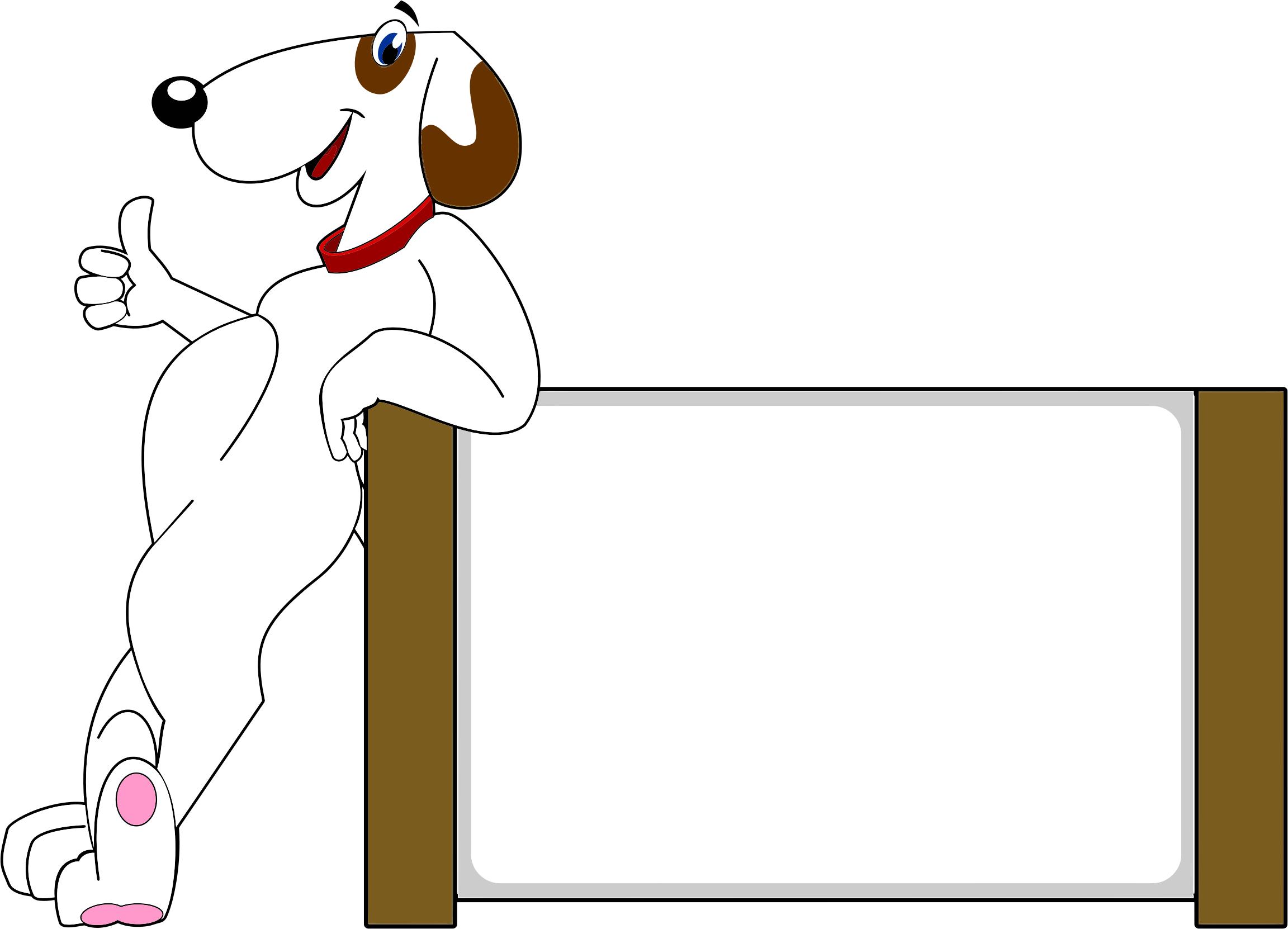 Upbeat Anthropomorphic Dog With Sign Icons PNG - Free PNG and Icons  Downloads