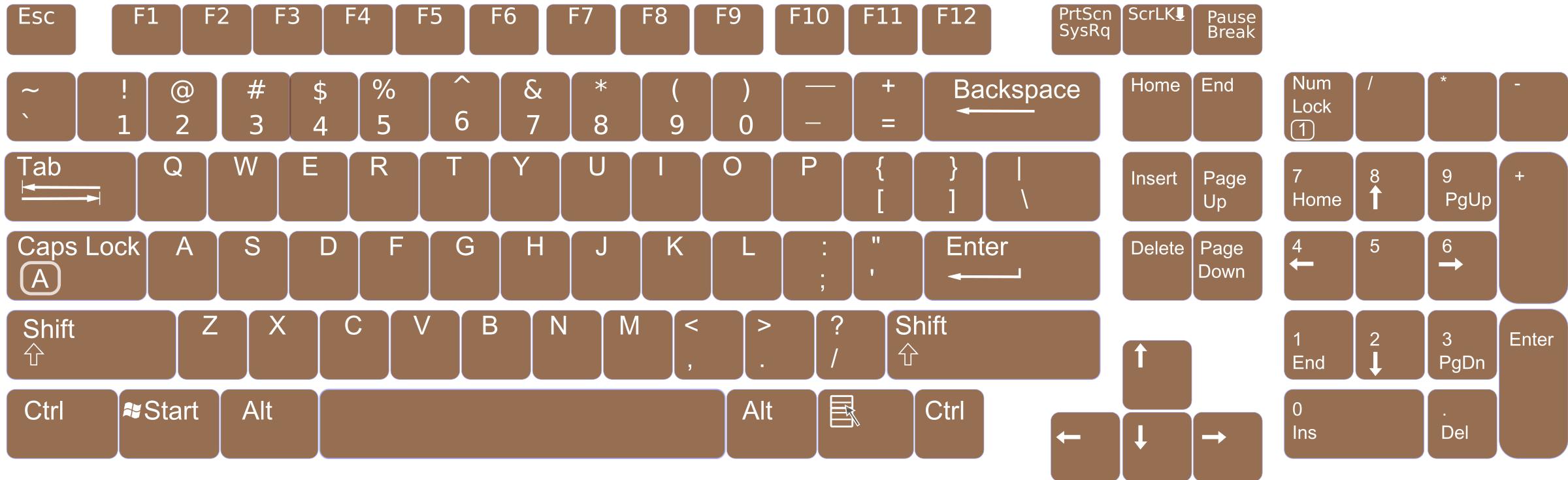 US English Keyboard Layout V0.1 PNG icons