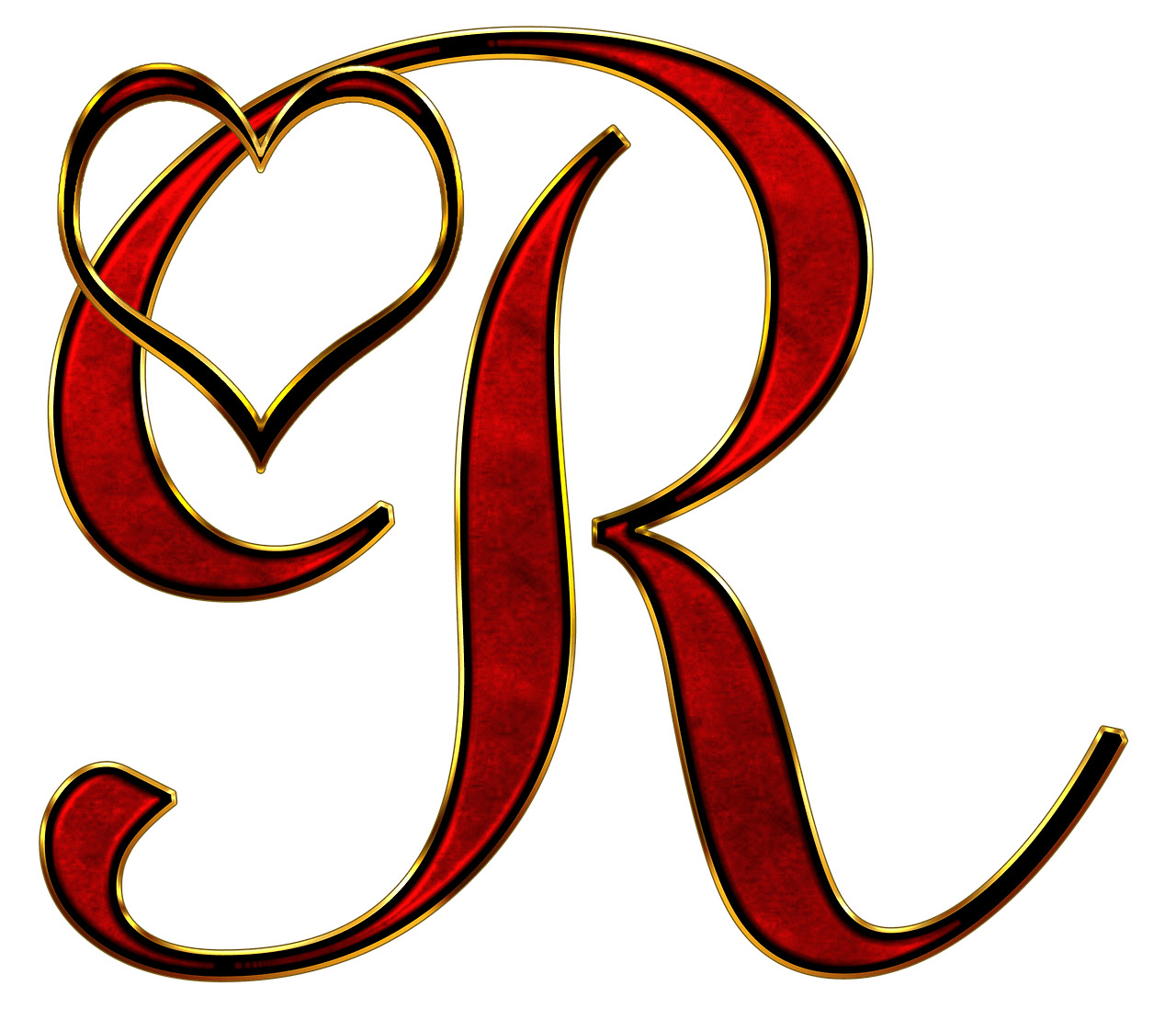 Valentine Capital Letter R png icons