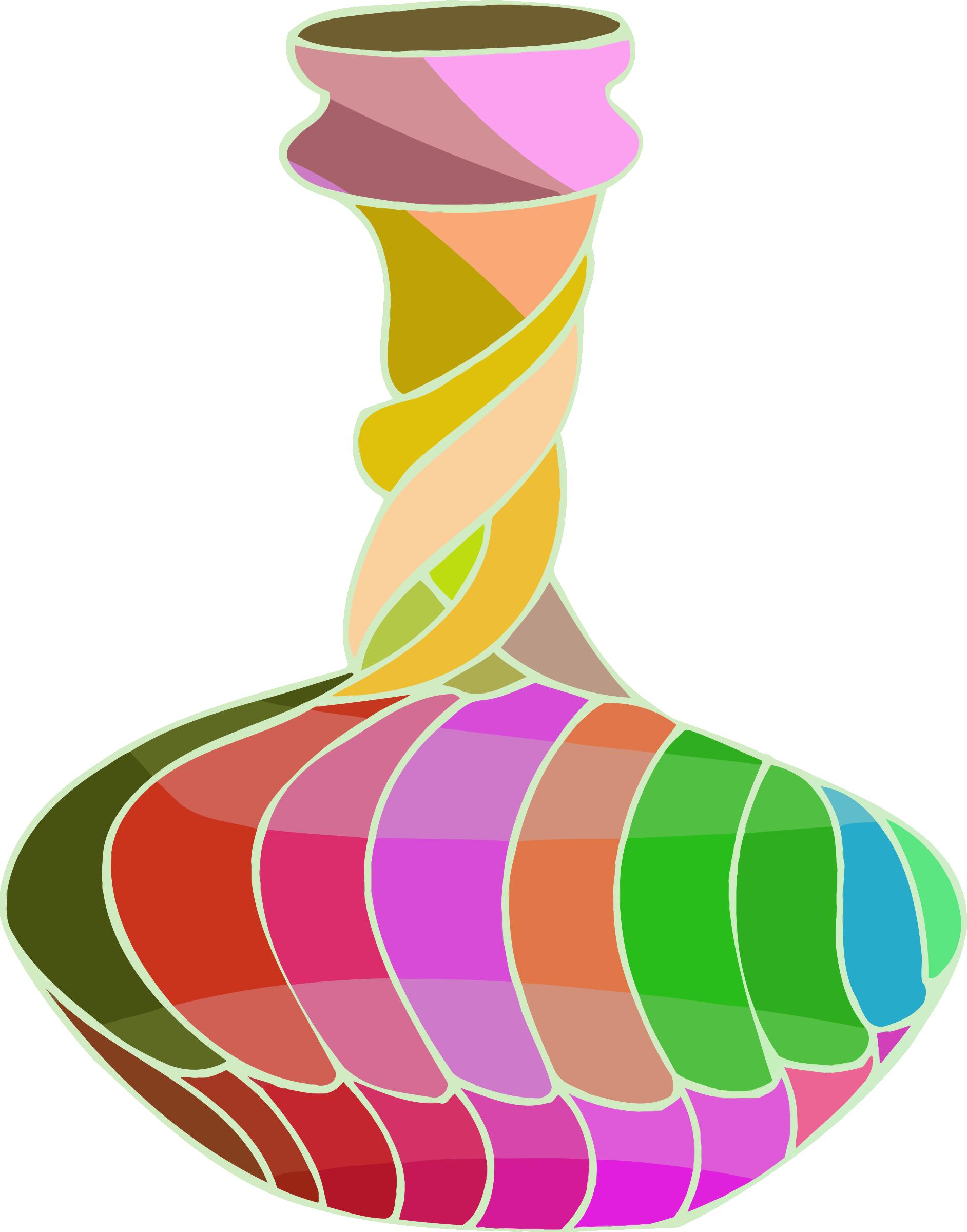 Colorful vase icons