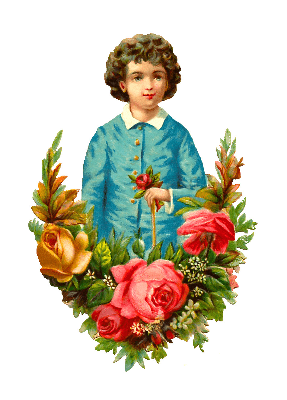 Victorian Boy With Flowers icons