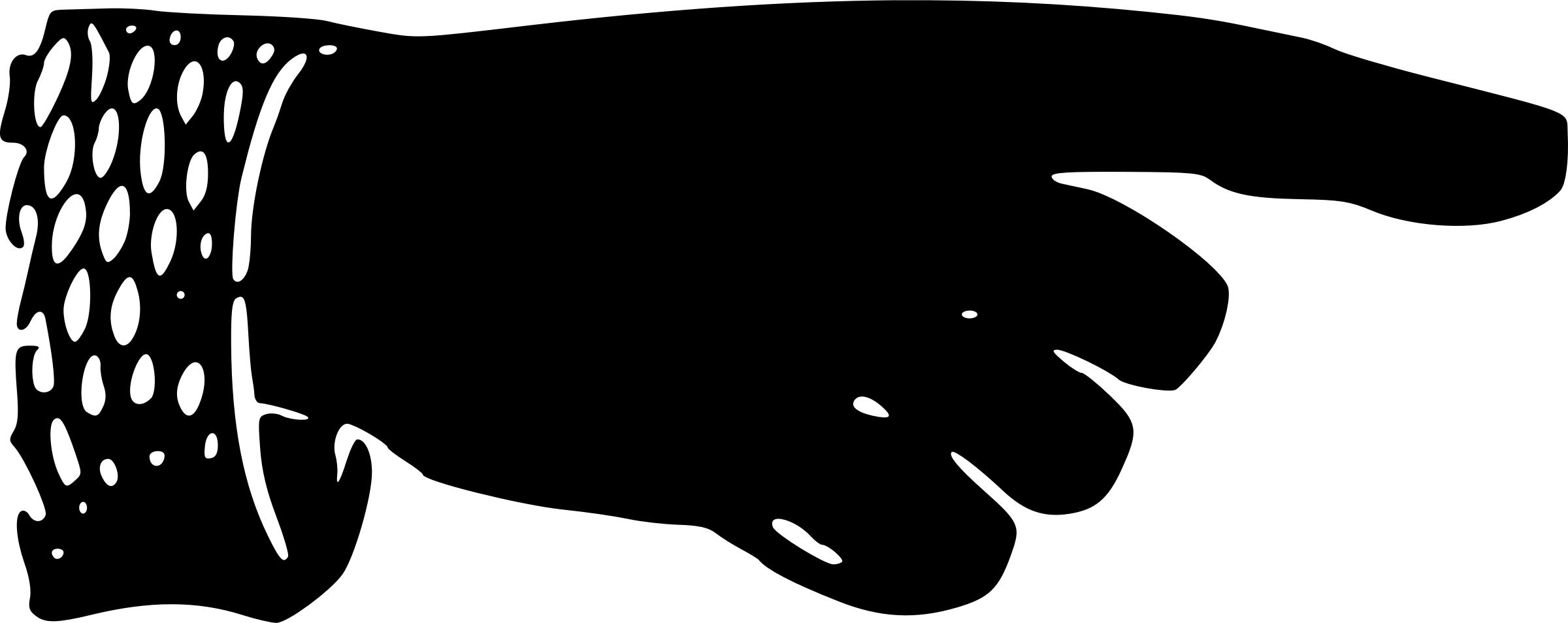 Victorian pointing hand png