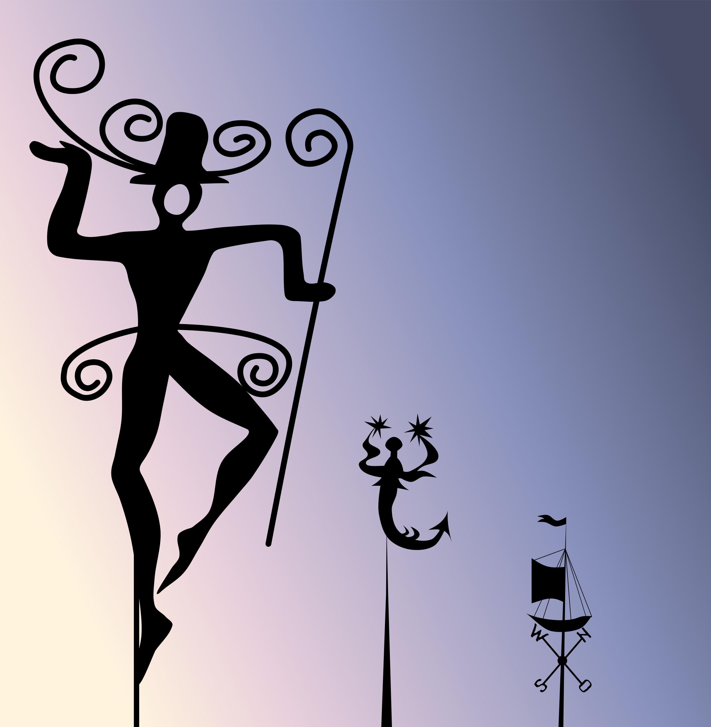 View with weather vanes png