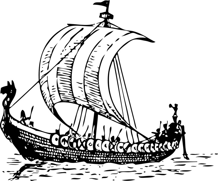 Viking Boat Drawing png icons