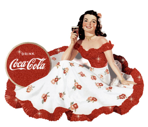 Vintage Coca Cola Woman Illustration icons