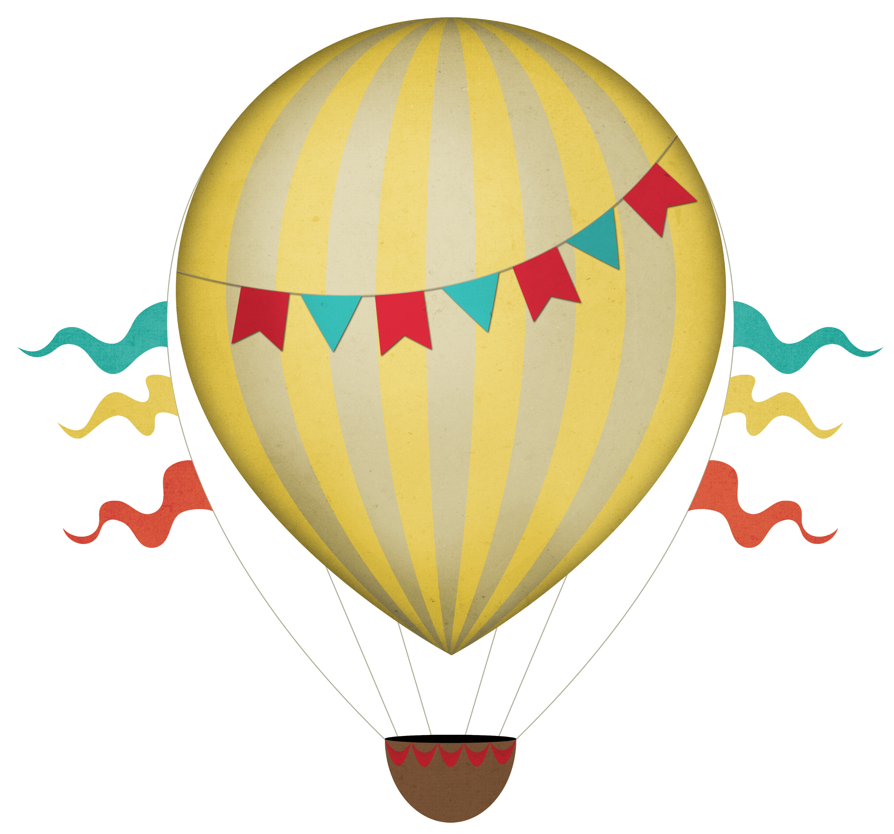 Vintage Hot Air Balloon Clipart icons