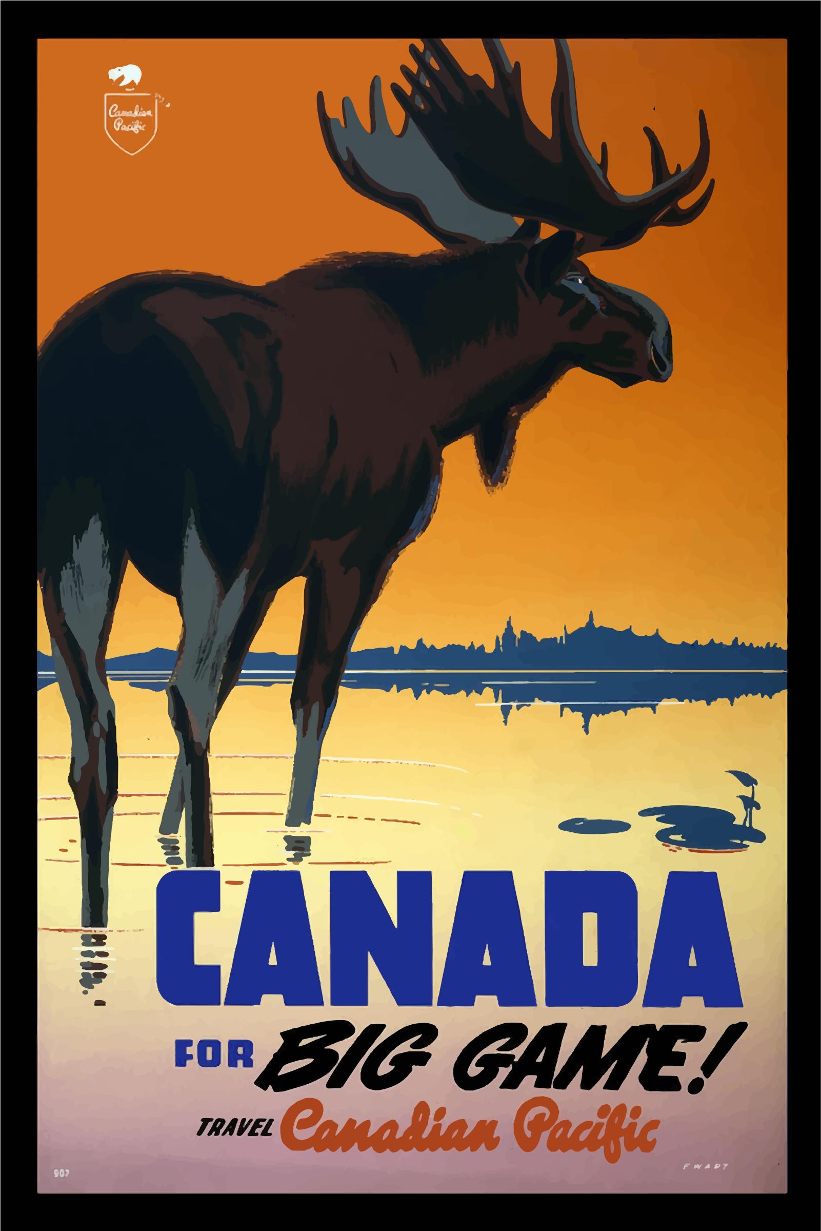 Vintage Travel Poster Canada png