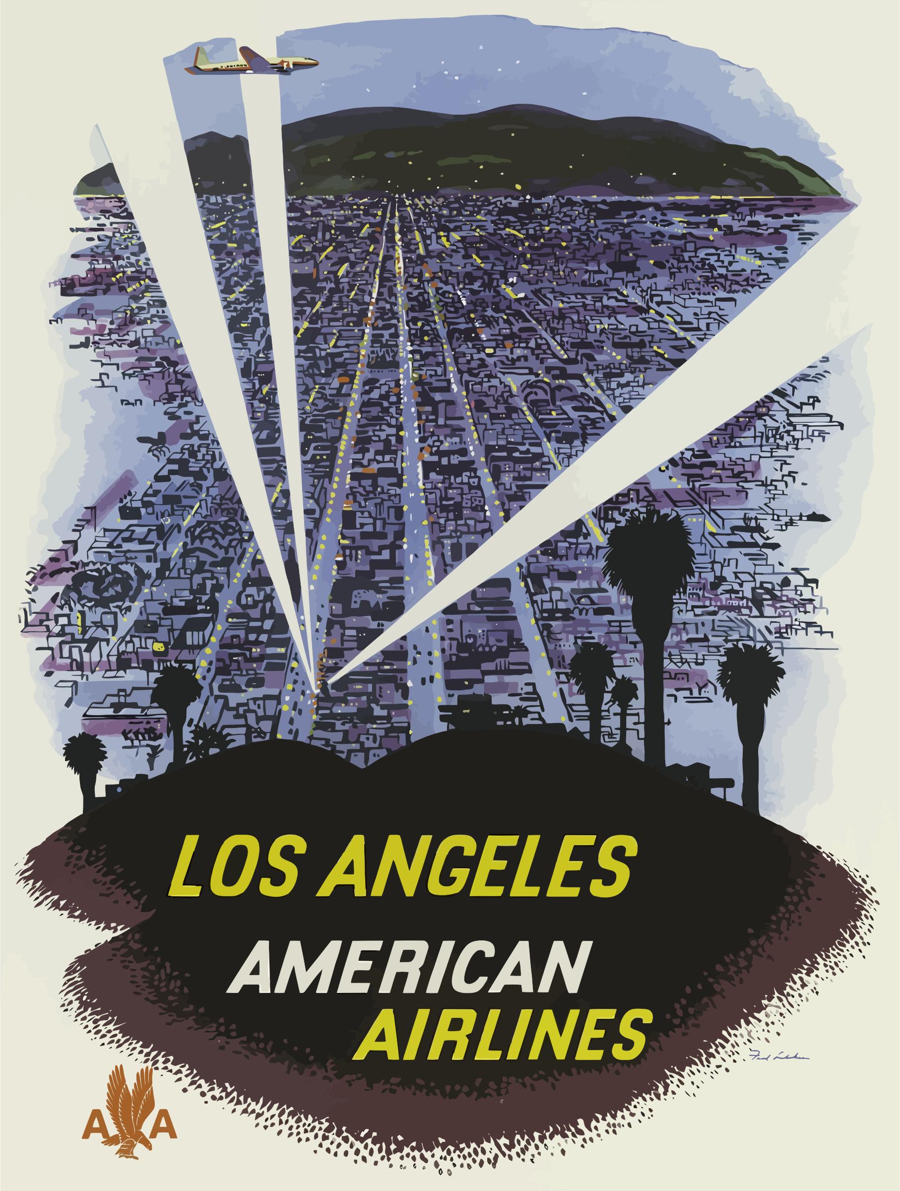 Vintage Travel Poster Los Angeles png