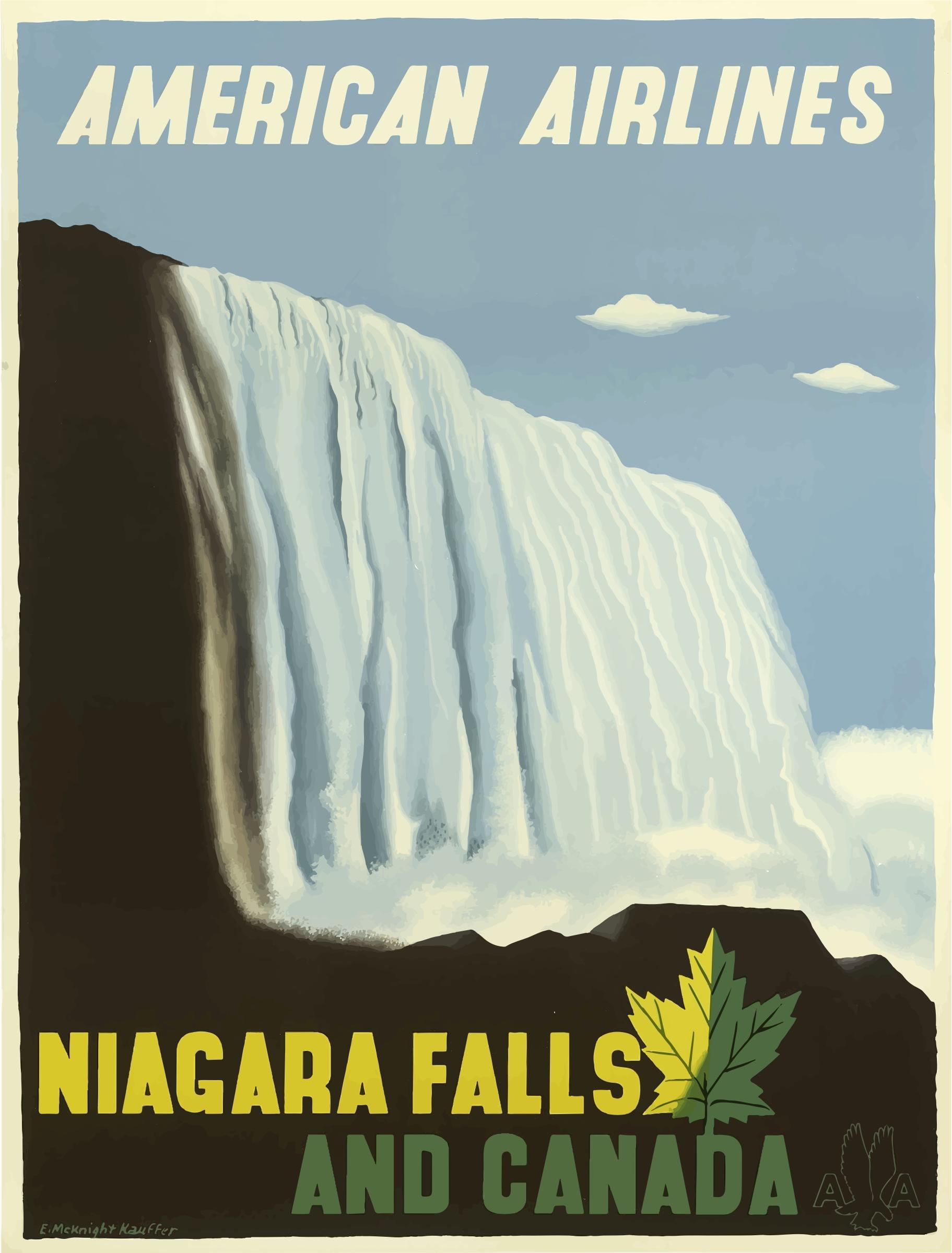 Vintage Travel Poster Niagara Falls And Canada PNG icons