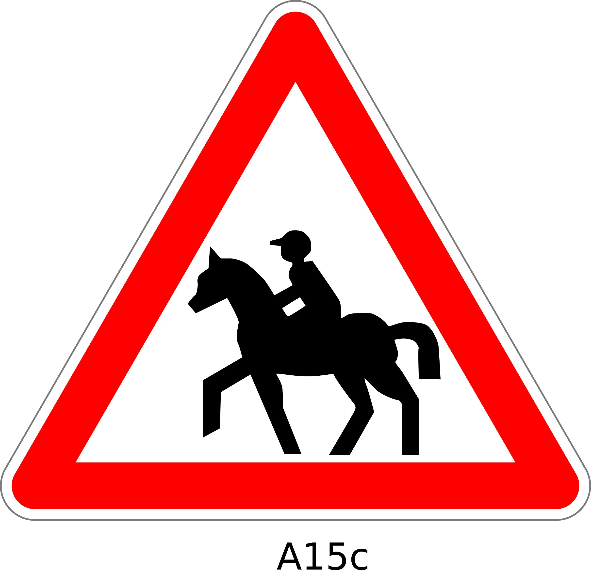 Warning Horse Riding Sign png