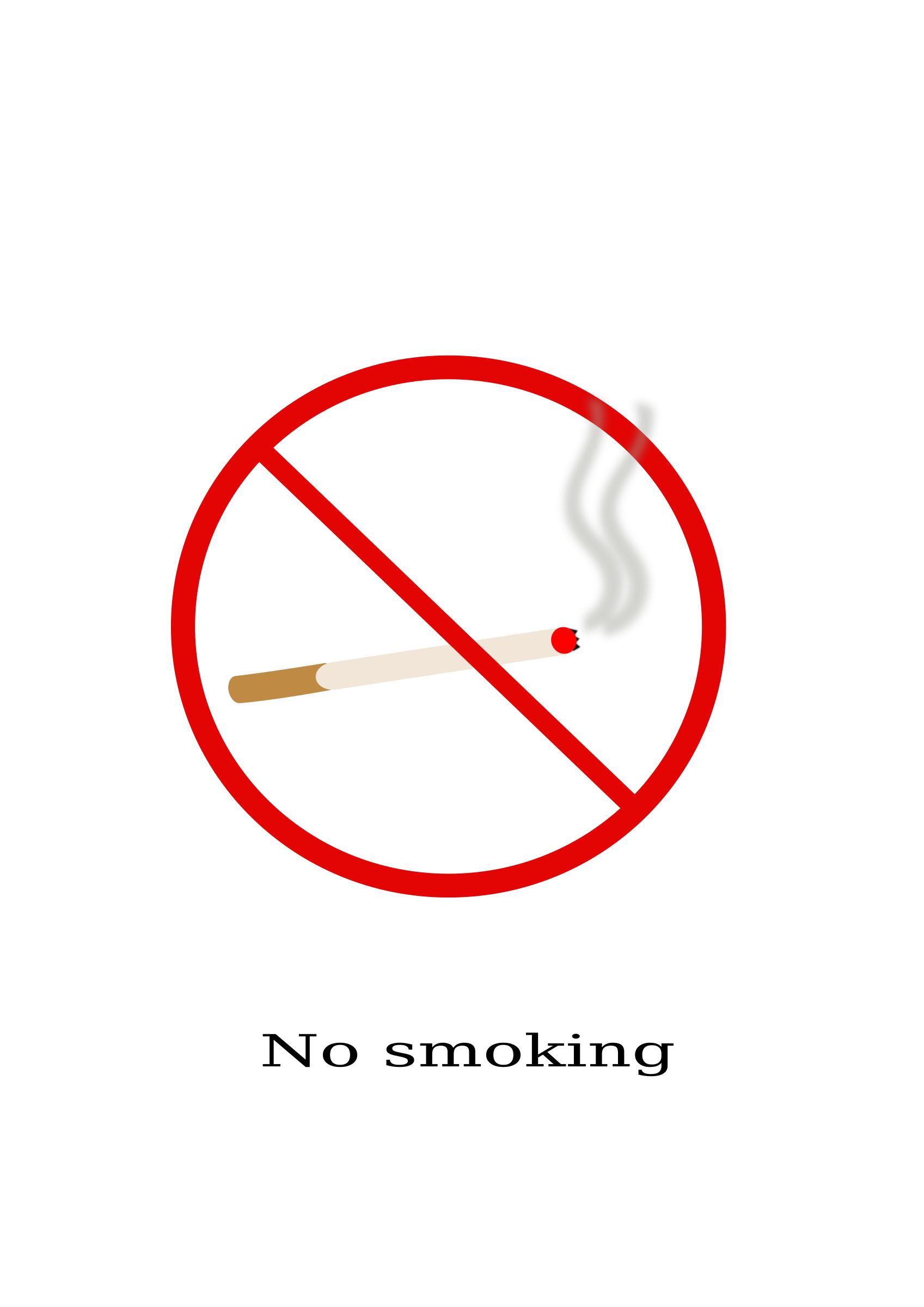 Warning sign - No smoking png