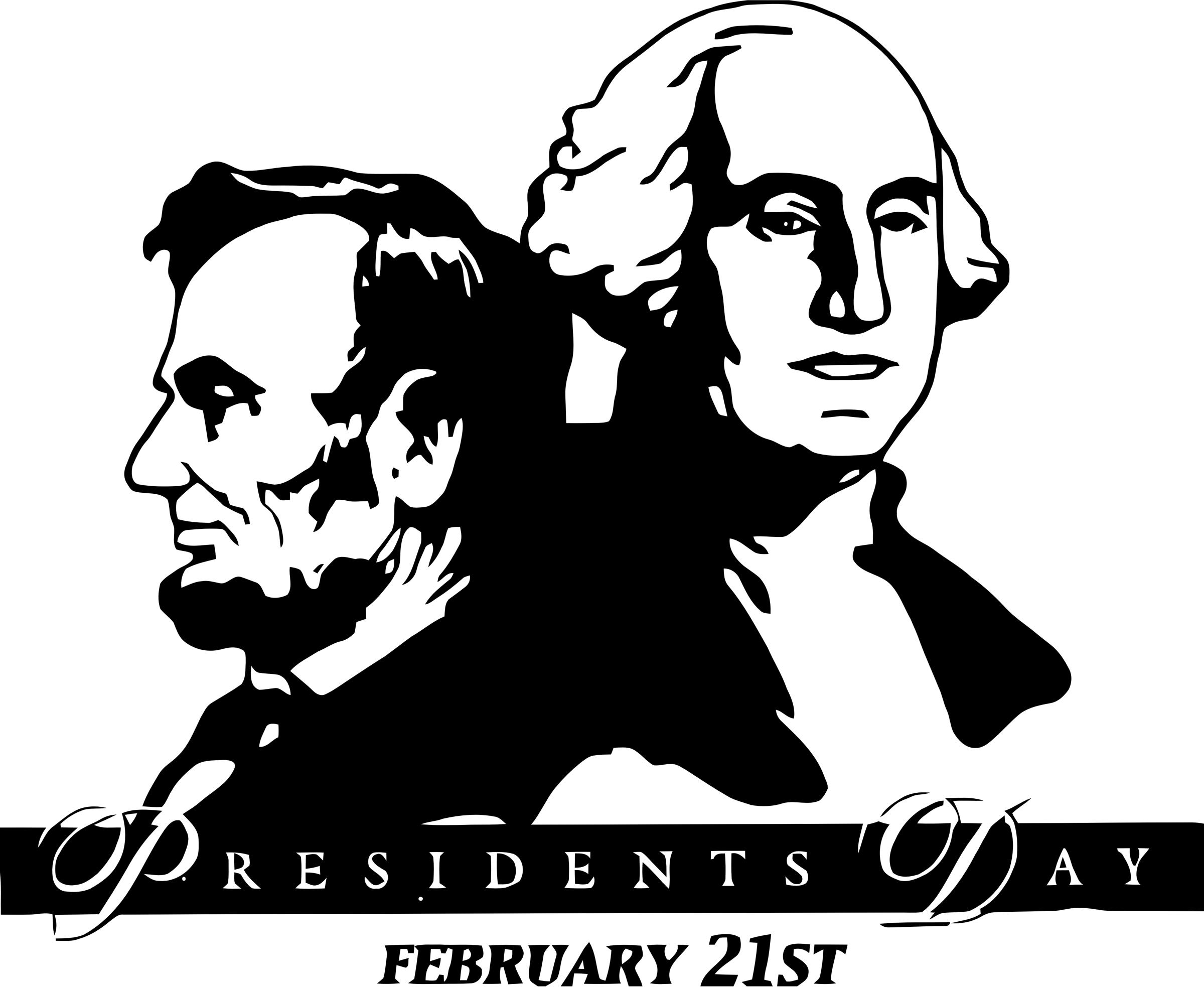 Washington Lincoln Presidents Day icons