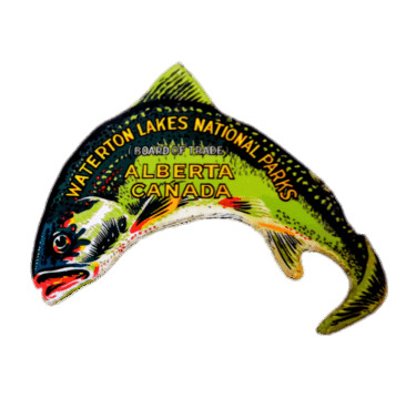 Waterton Lakes National Park Fish Sticker icons