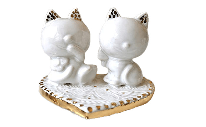 Wedding Cake Topper Cat Figurines icons
