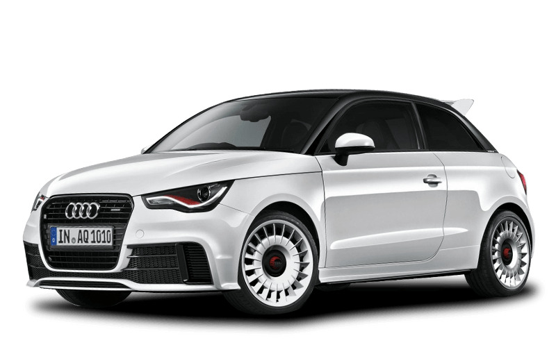 White Audi A1 icons
