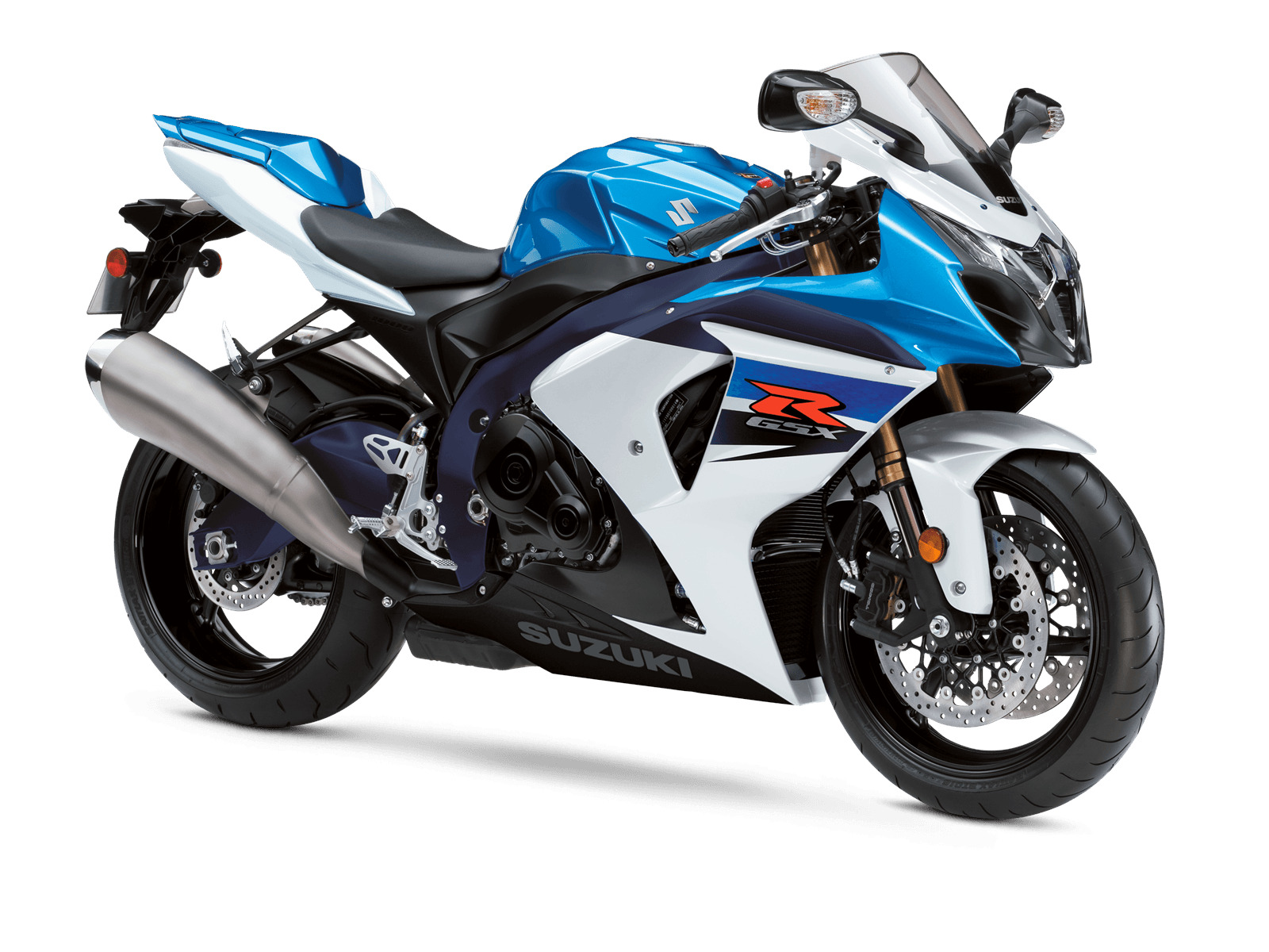White Blue Suzuki Motorcycle icons